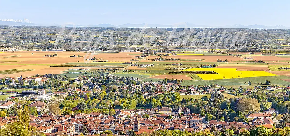 Vue aérienne du Pays de Bièvre, en Nord-Isère